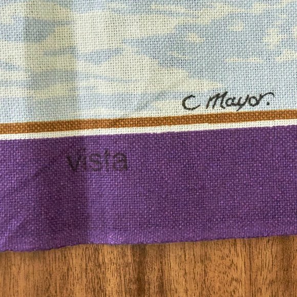 Vintage 80s Clive Mayor Scotland Attractions Cotton Tea Towel, Made in Britain - Picture 6 of 9